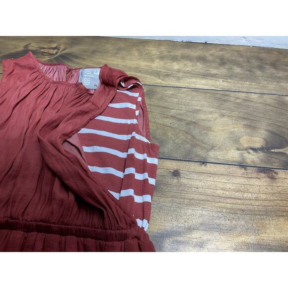 Anthropologie Dolan Costa Dress Left Coast Collection Burnt Orange Stripe XS - Picture 10 of 11